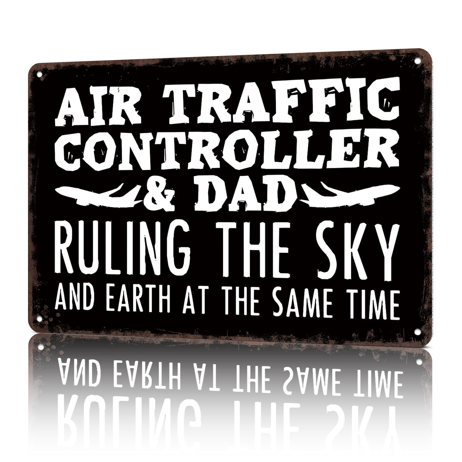 KWQDOZF Vintage Metal Signs Air Traffic Controller Dad Funny Tin Sign Poster Wall Art For Home Room Bedroom Office Decor 8x12inch