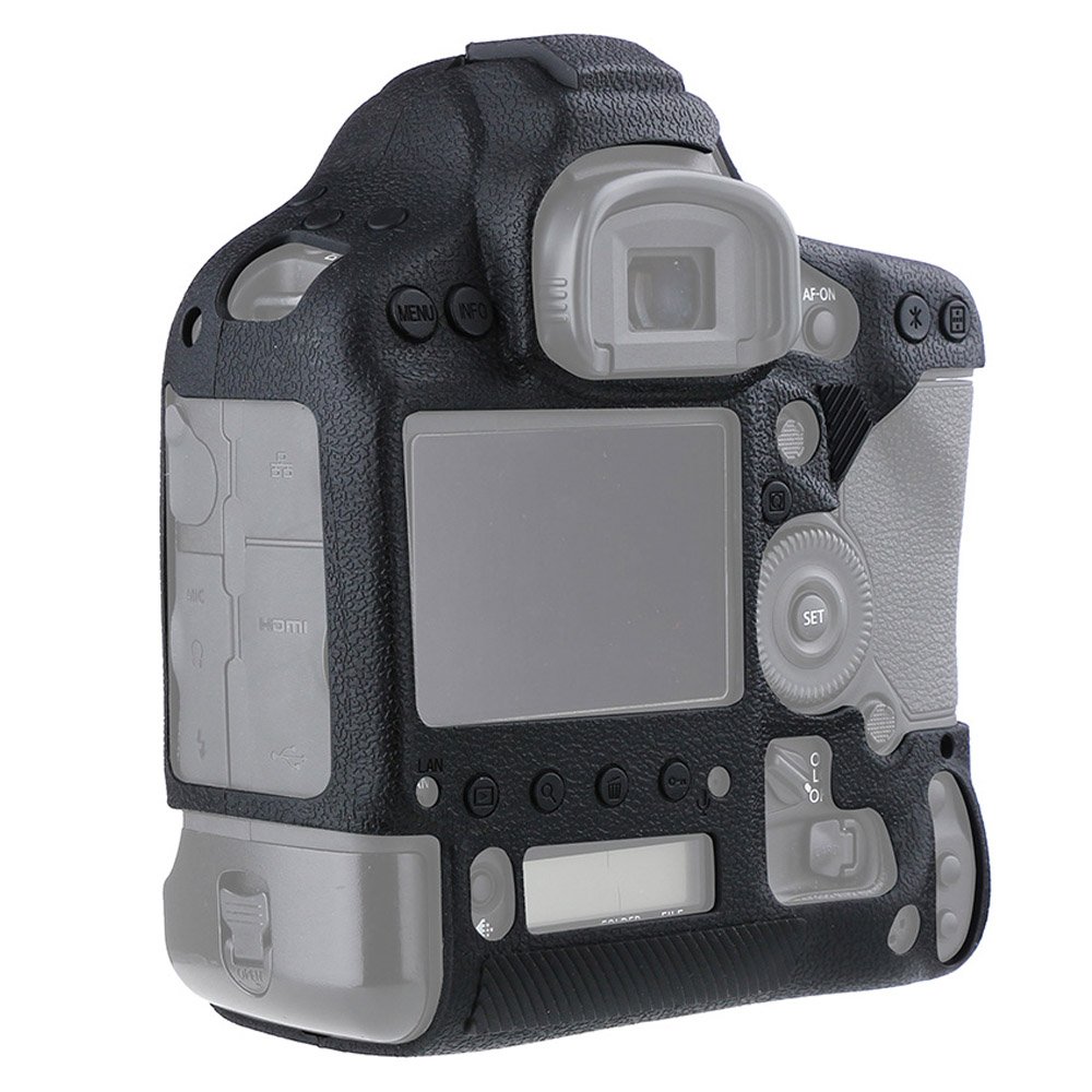 Market&YCY Custodia protettiva in silicone per fotocamera protettiva della fotocamera professionale, Per Canon 1DX II - Nero
