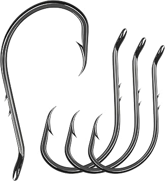 9KM DWLIFE Octopus Hooks, 100/50Pcs Double Barbed High Carbon Steel Hooks