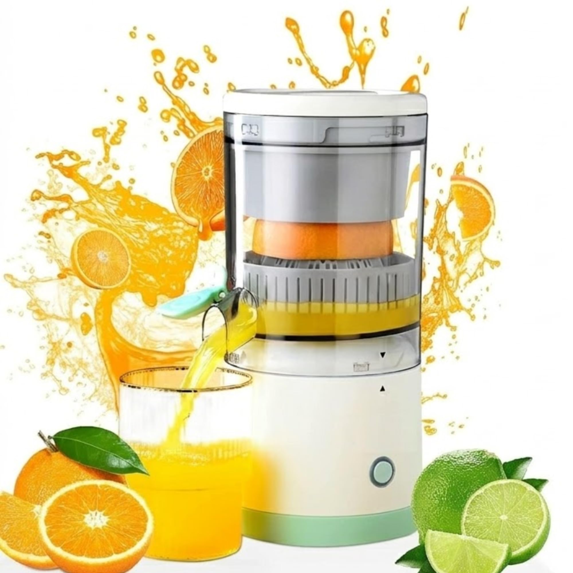 Drumstone-𝟏𝟓-𝐘𝐞𝐚𝐫 𝐖𝐚𝐫𝐫𝐚𝐧𝐭𝐲-Portable Electric Citrus Juicer USB Rechargeable Wireless Juice Maker Automatic Citrus Press for Orange Lemon Mosambi Compact Juice Extractor for Home Travel-image-49