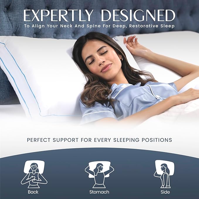 Set 2 Almohadas Queen Alternativa a Plumas Funda Microfibra miniatura 4