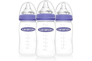 Lansinoh Anti-colic Breastfeeding Baby Bottles (8oz, 3-pack)