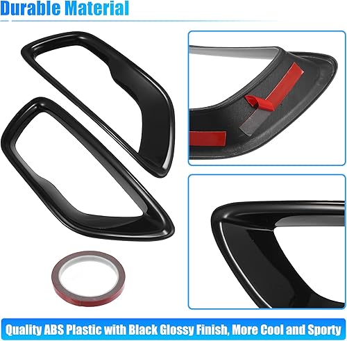 Miniatura 5 de X AUTOHAUX 1 par de luces antiniebla delanteras para Jeep Grand Cherokee 2018-2021 reemplazo de marco de lámpara antiniebla, color negro