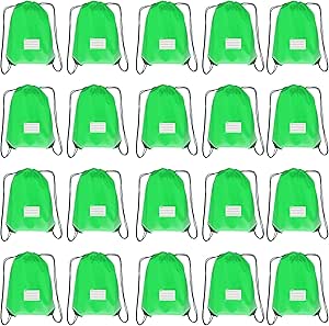 Amazon.com | Drawstring Backpack Bulk 20 Pcs Draw String Bags DIY Gym ...