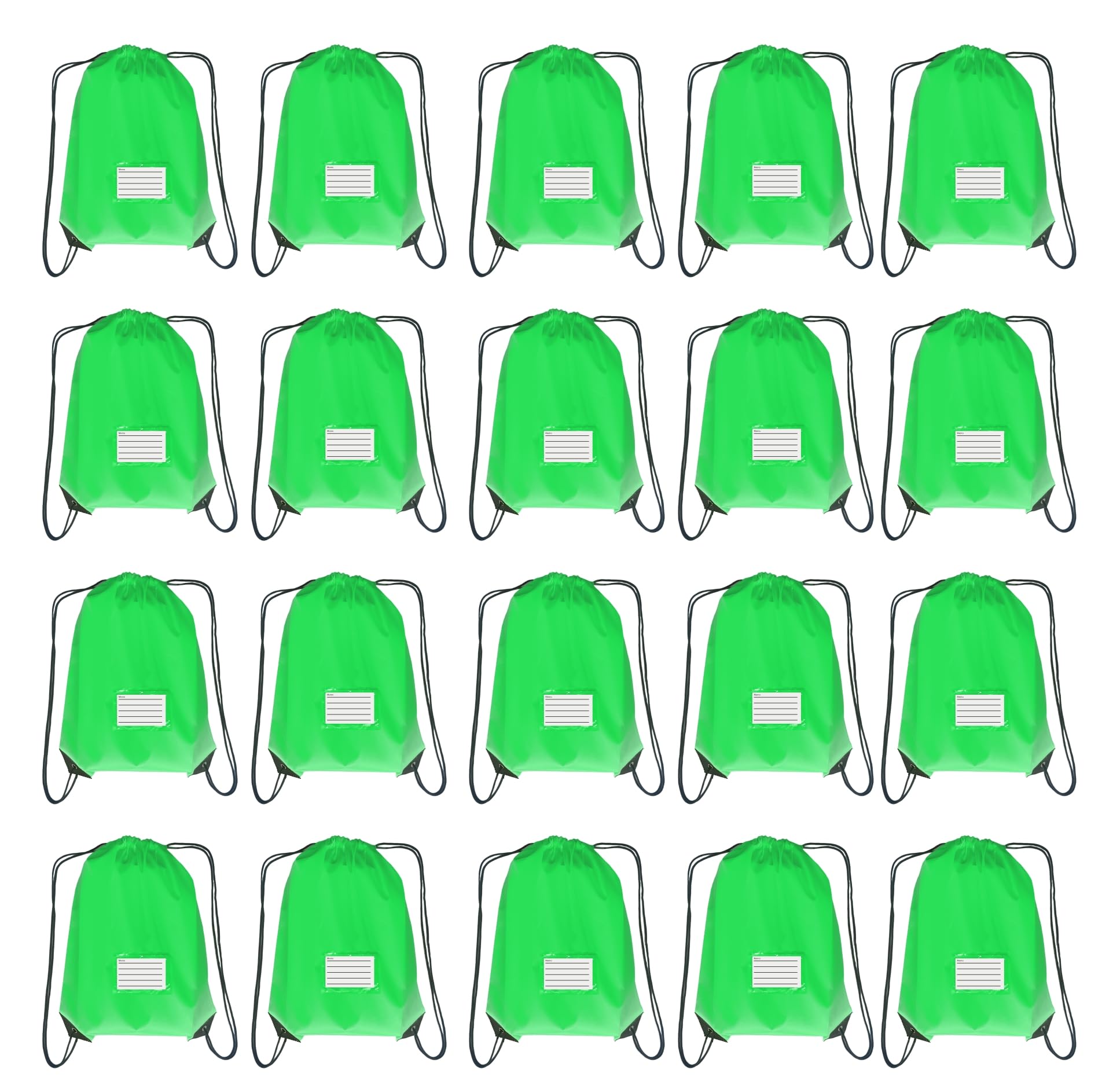 Drawstring Backpack Bulk 20 Pcs Draw String Bags DIY Gym Sports Traveling Yoga Cinch Bag Sackpack Drawstring Memo Card (green)