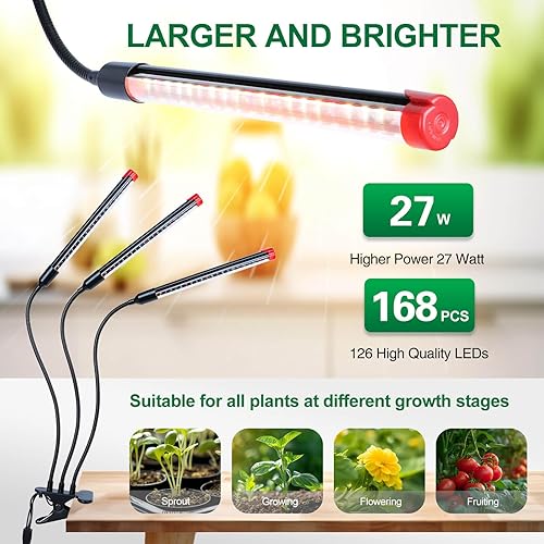 Miniatura 6 de Luces de cultivo de 100 W para plantas de interior de espectro completo, luces LED de cultivo de plantas, 3000k5000k660nm, lámparas de cultivo de