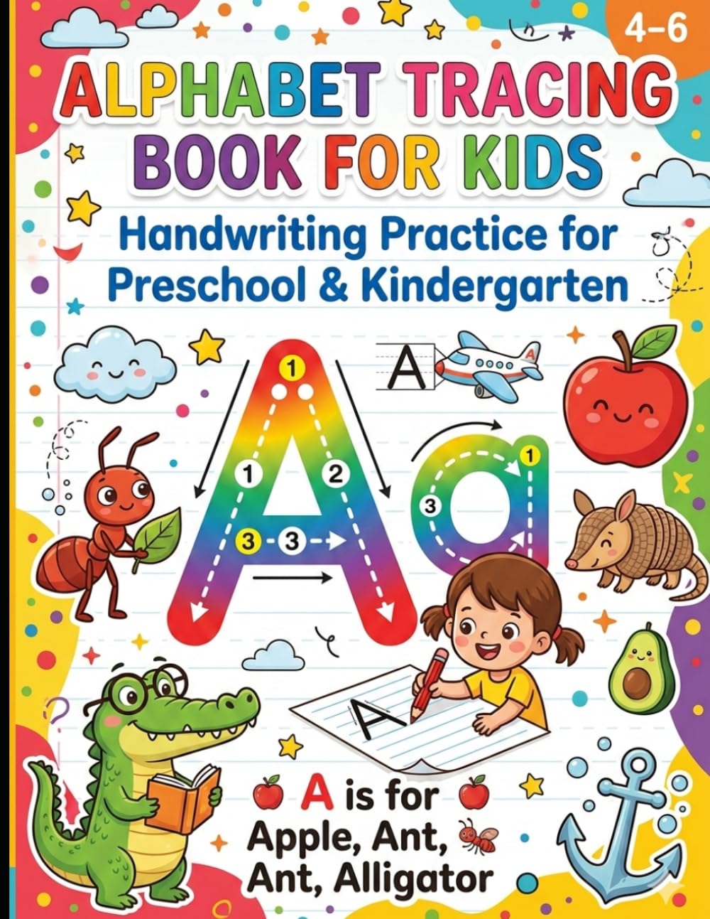 Trace Letters: Alphabet Handwriting Practice Workbook for Kids – Preschool Writing Workbook with Letter Tracing for Pre K, Kindergarten, and Kids Ages ... Learn to Write Letters Confidently