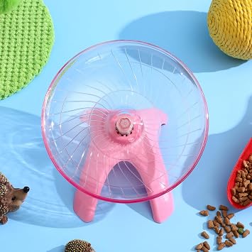 NOLITOY Non Run Disc Exercise Wheel for Hamsters Hedgehogs Small Pets 7.08 Inch Pet Exercise Toy for Healthy Activity and Nail Training