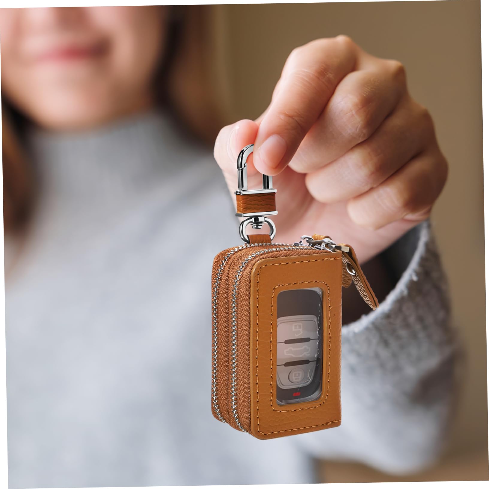 PartyKindom 4 Stück Autoschlüssel Tasche Schlüsselschutz Tasche Schlüsseletui Für Autoschlüssel Autoschlüsselhalter Kleine Schlüsseltasche Schlüsselanhänger Schutz Schlüsselanhänger