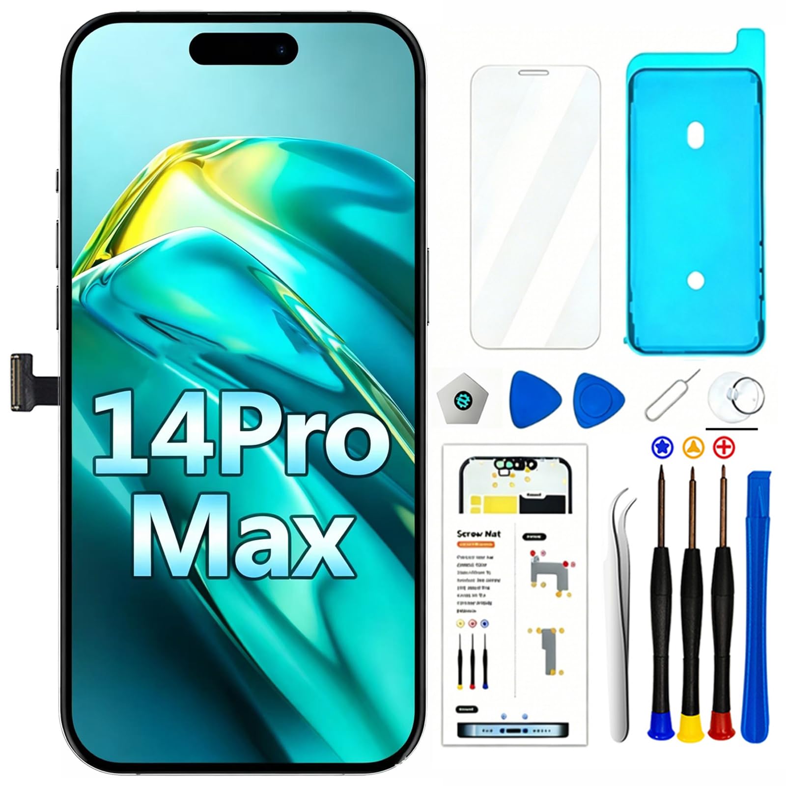 iPhone 14 Pro Max 用交換スクリーン Amazon.com: Screen for iPhone 14 Pro Max Screen Replacement for