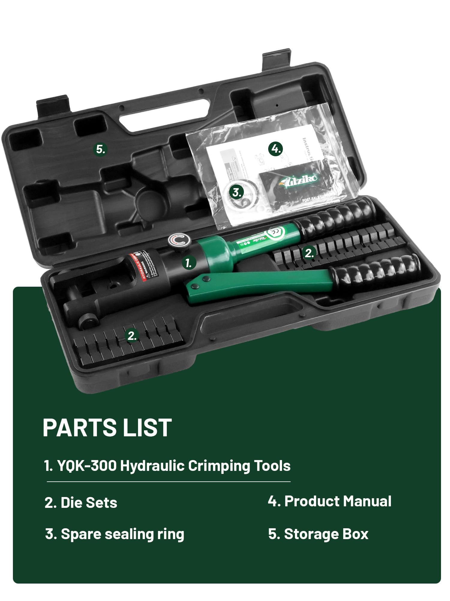 Hydraulic Lug Terminal Crimping Tool 12 Ton Wire Crimper Battery Cable Lug Terminal - View #6