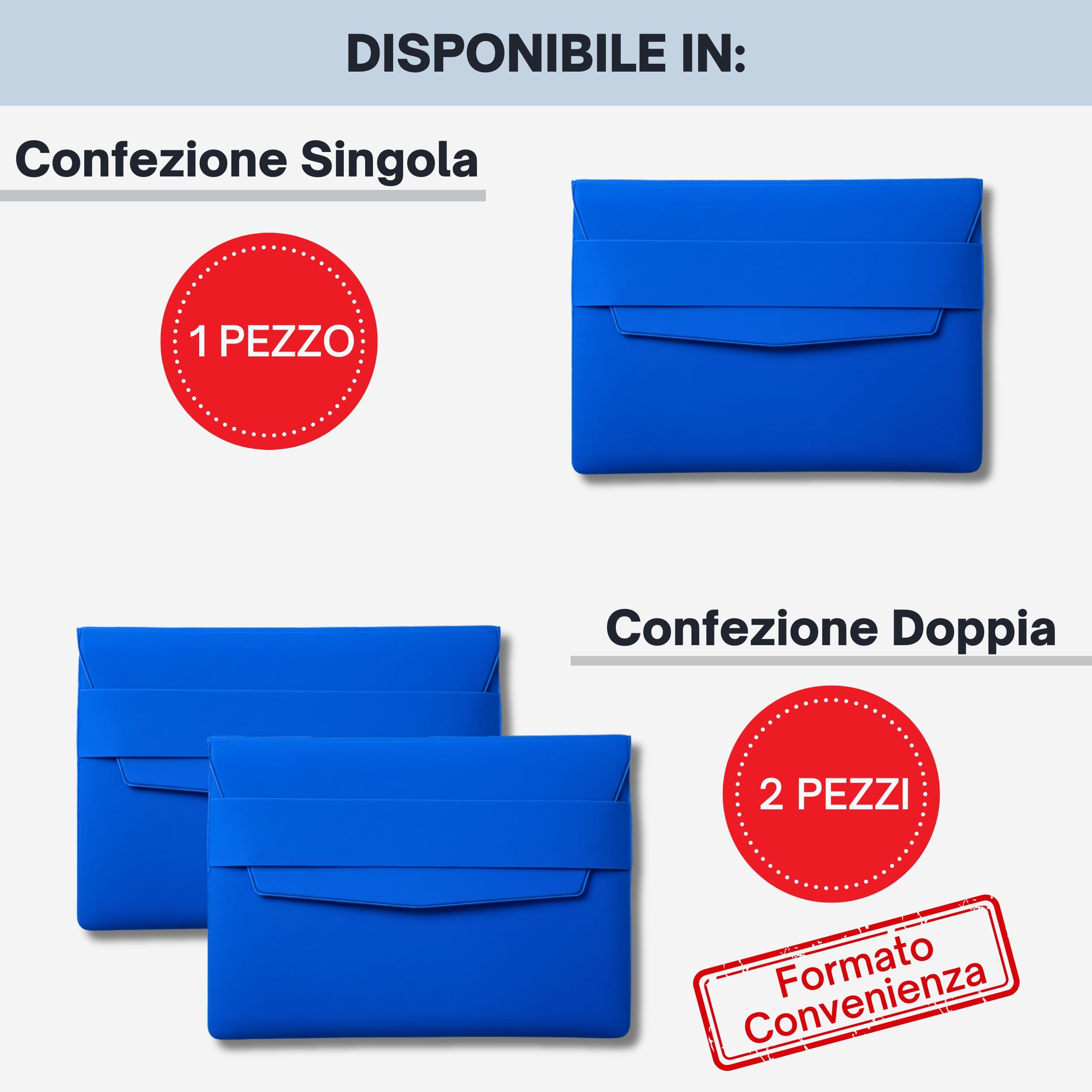 STALIVA 2 Pezzi Porta Documenti Auto Moto, Porta Libretto Auto e Assicurazione, Cartellina Portadocumenti da Viaggio Bluette
