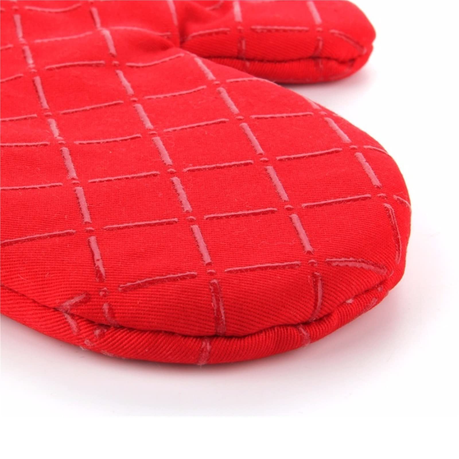 Gants de Cuisine antidérapants en Coton imprimé Silicone, résistants à la Chaleur, for la Cuisson, la pâtisserie et Le Gril(Green)
