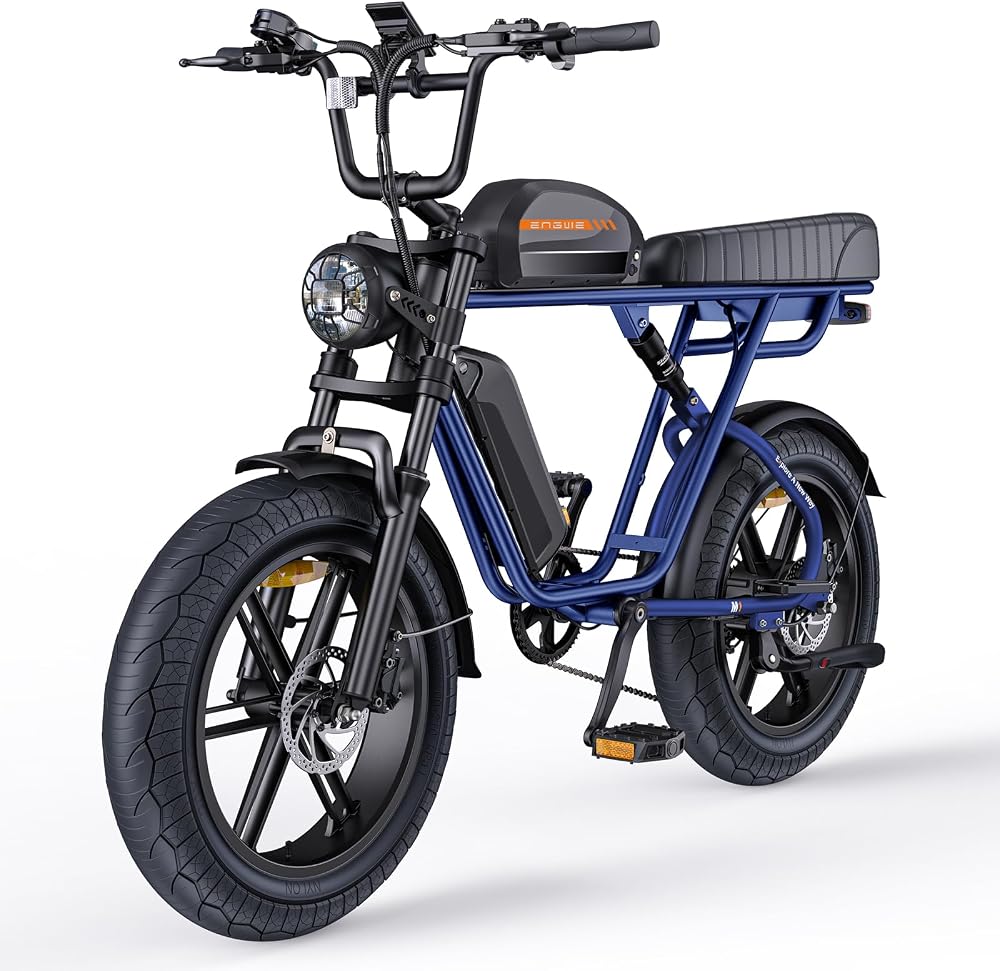 ENGWE E Bike Hommes Vélo électrique-Ebike avec Une Batterie/ 2 Batteries, E-Bike 20 * 4.0 Pouces Pneus Gras, Ebike Hommes jusqu'à 75km/150km/90km/170km, Vélo électrique 7 Vitesses, M20/M1