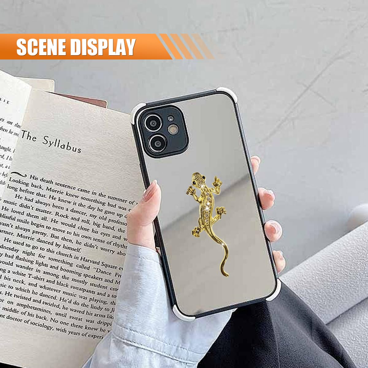 Bling Gecko Emblem Car Sticker 3D Metal Car Door Badge Crystal Rhinestone Auto Window Bumper Decal Universal Vehicle — view 6