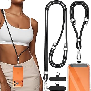 TecoKart® Crossbody Adjustable Phone Lanyard Set – Durable Anti-Drop Phone Lanyard for Mobile with Metal Chain & Card Slot... Price In India
