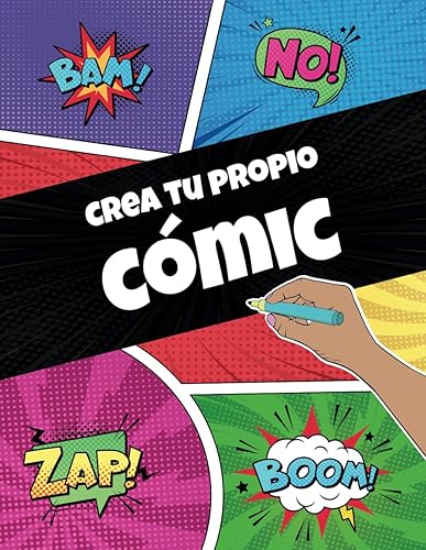 Crea tu propio cómic: Guia EN COLOR para aprender paso a paso a crear tu primer comic | Originales plantillas de cómics en blanco | Idea de regalo niña y niño