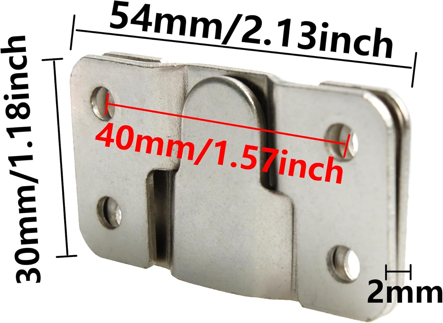 16PCS Flush Mount Bracket, 54x30mm Interlocking Furniture Connector, Stainless Steel Picture Hangers Photo Frame Hook, Headboard Wall Mounting Brackets Sectional Couch Connectors