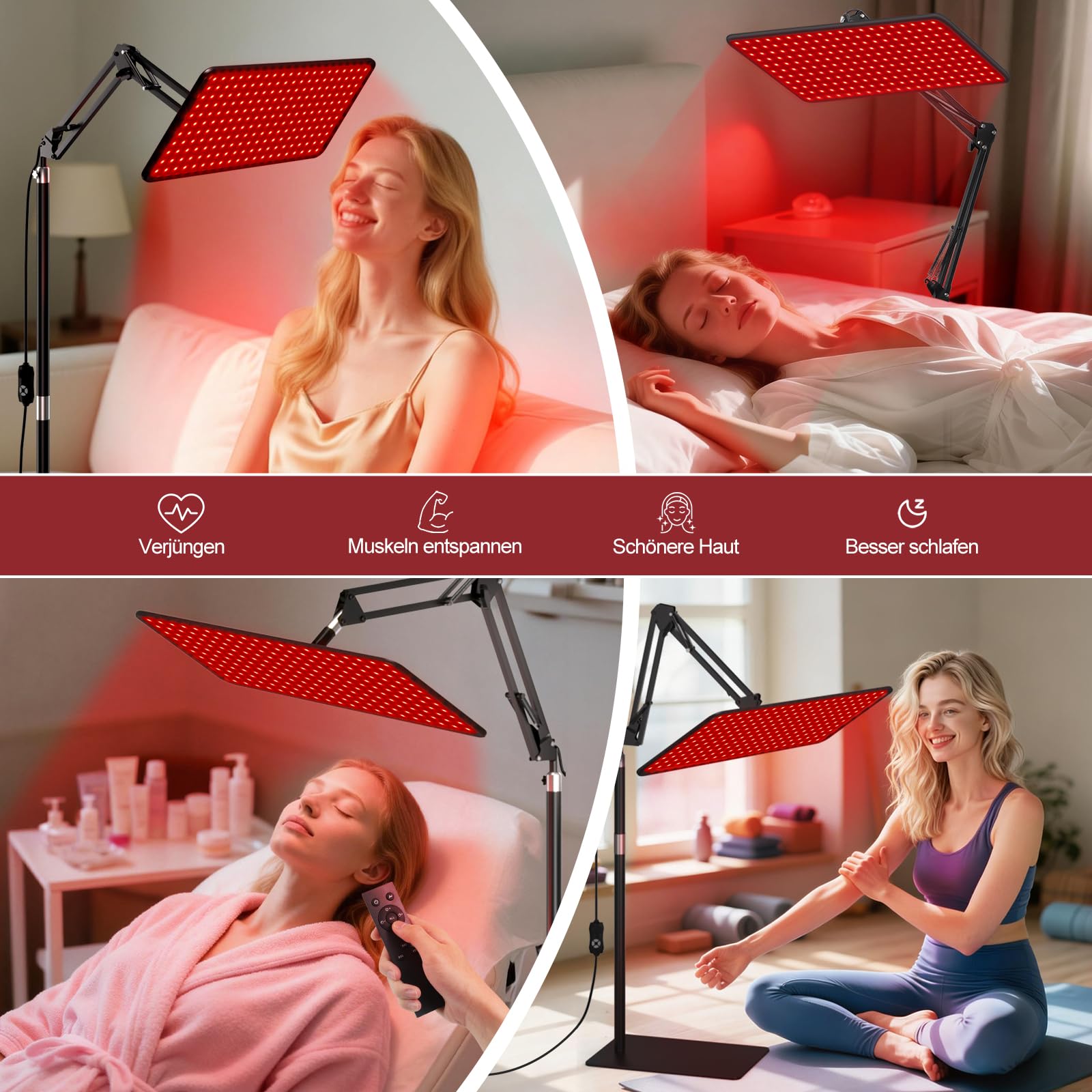 Morfone Rotlichtlampe für Gesicht & Ganzkörper - L