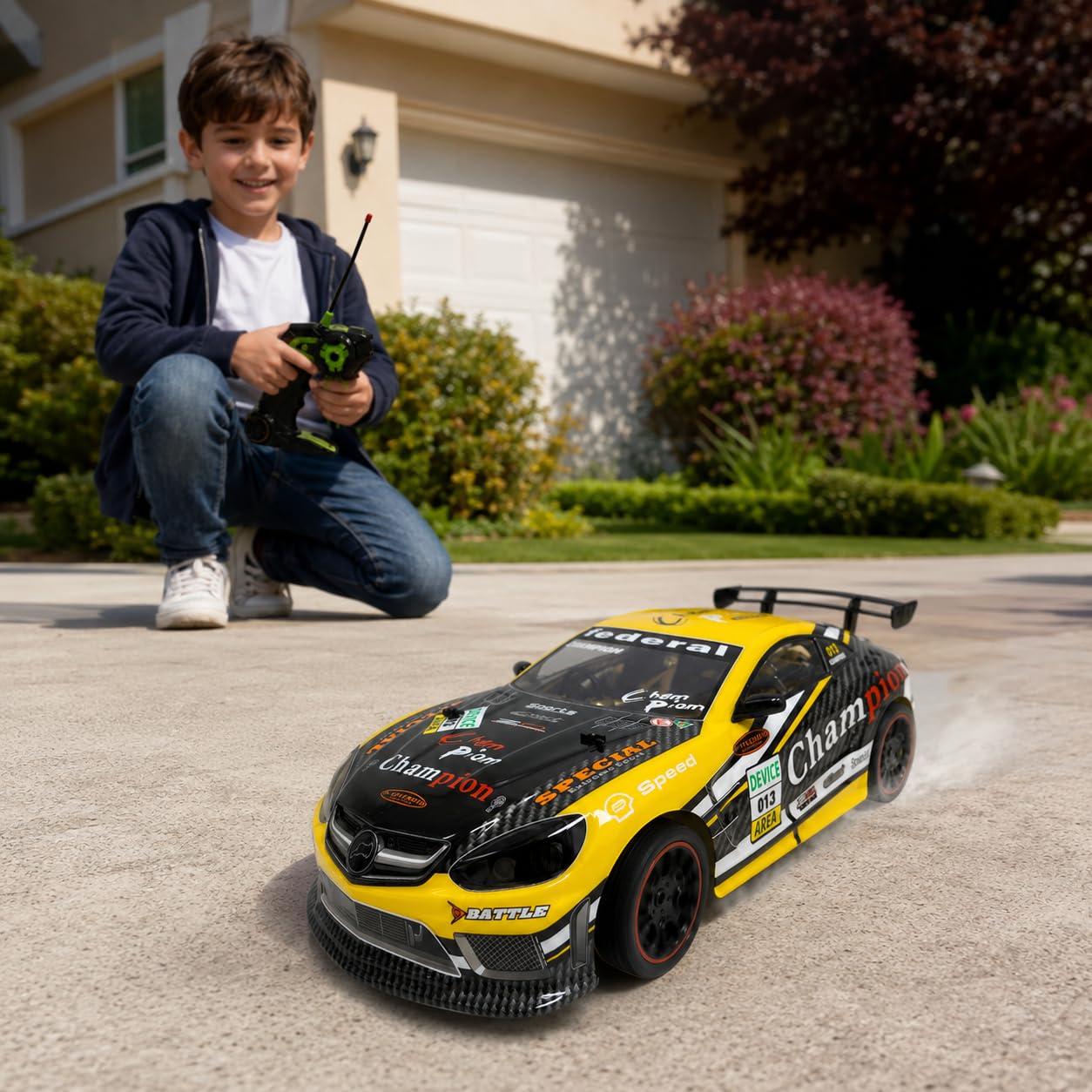 Samochód zdalnie sterowany Drift Mega Giant Super szybki 25 km/h cm 45 Street Racing Skala 1:10 Samochód Rally Super Car Racing High Speed Vehicle z pakietem baterii Samochód Zdalne sterowanie radiowe