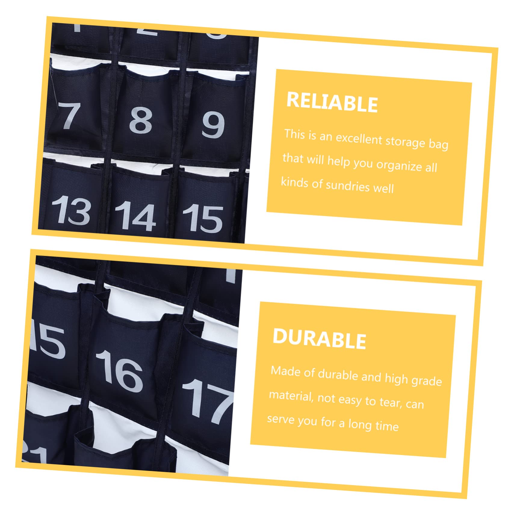 Gogogmee Home Wall Hanging Organizer Pouch for Cell Phones and Sundries Storage for Classroom Office and Home Blue