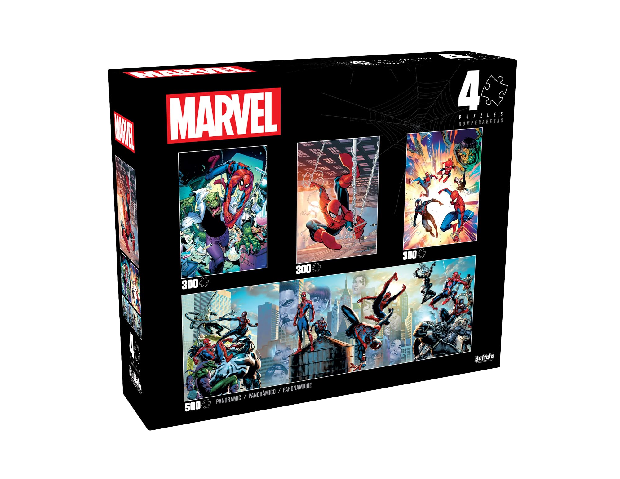 Amazon.com: Buffalo Games Spider-Man 4-in-1 Jigsaw Puzzle