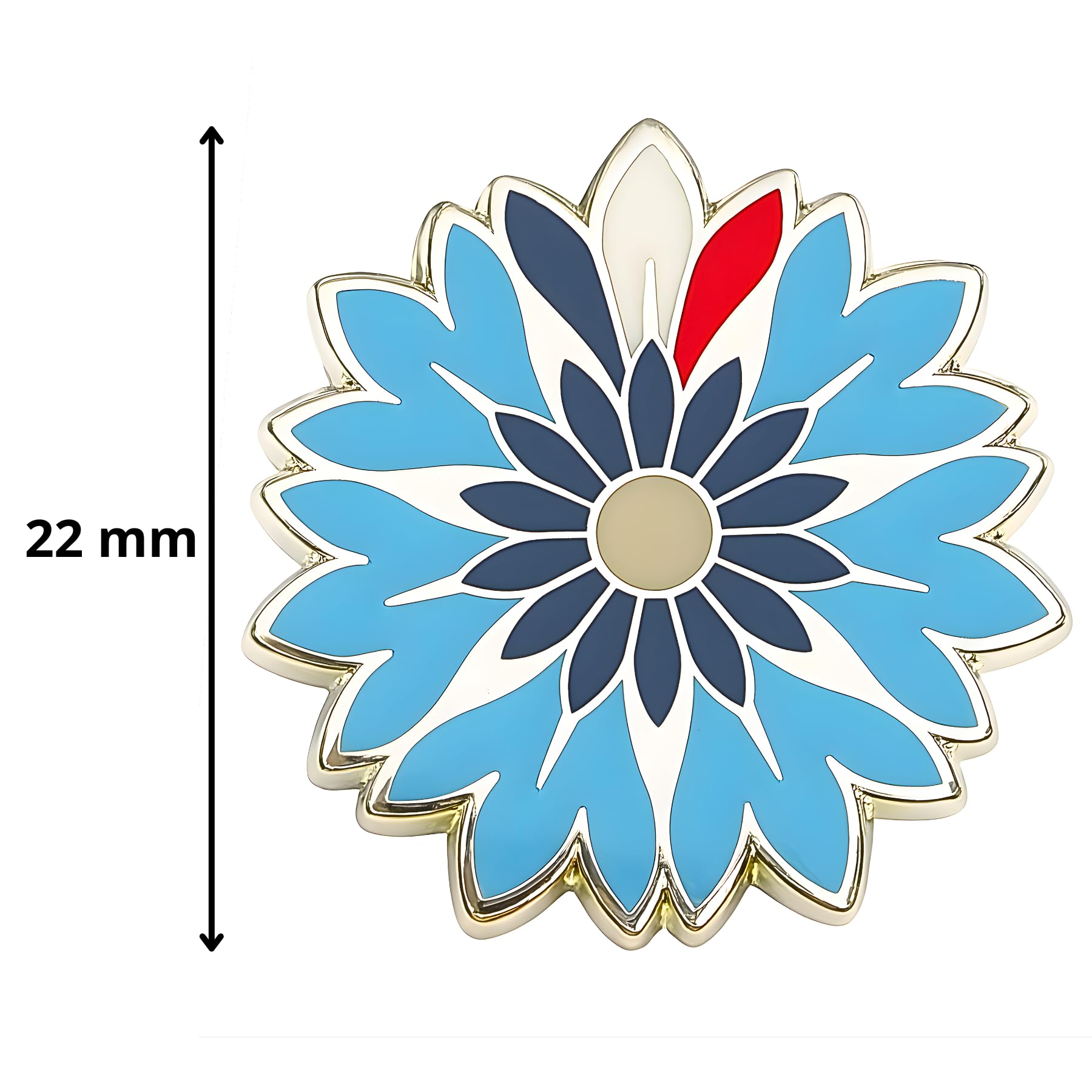 Pins Bleuet | Broche Fleur | Broche Costume Homme | Pin's Étoile | Pins Costume Homme | Pin Tricolore Argenté