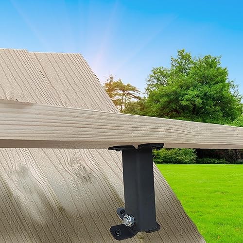 Miniatura 6 de Wpbhk Juego de 3 soportes elevadores de techo para pérgola, soportes de pérgola para montaje en techo resistente, soporte de techo ajustable,