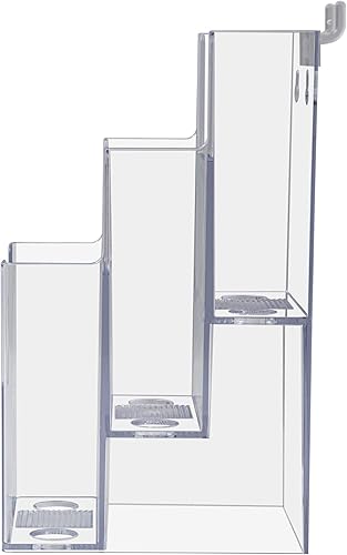 Vista 6 de Marketing Holders Paquete de 10 soportes para folletos para trípticos de 4 pulgadas de ancho y tarjetas de visita de 3.5 x 2 pulgadas, acrílico