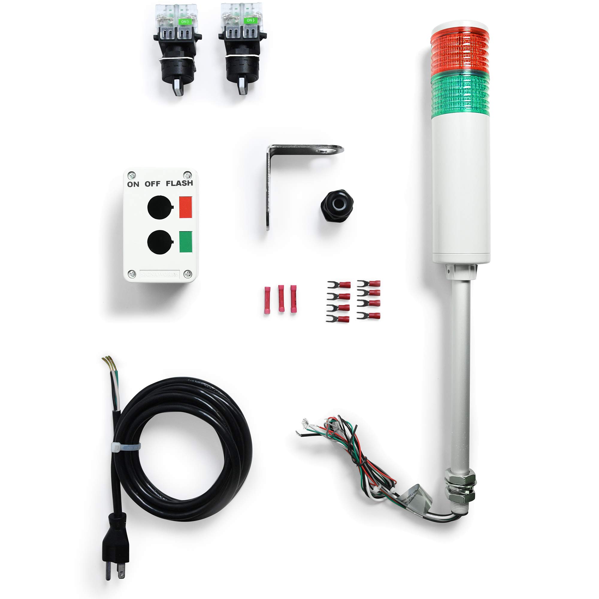 Buy Signaworks LED 2 Light Steady & Flashing Andon Tower Light Kit