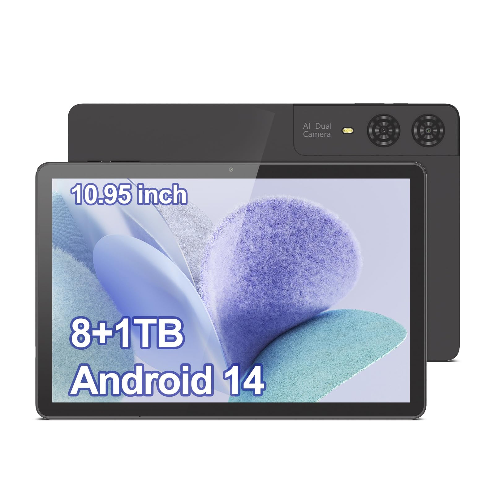 C idea 10.95Inches Tablet, Android 14 Tablet With HD Screen,8GB RAM 1TB ROM,10000mAh,Bluetooth WiFi Tablet PC for adults,CM11000 Plus (Black)