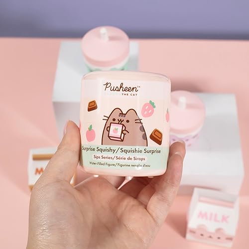 Miniatura 6 de Hamee - Lindo juguete Squishy relleno de agua de Pusheen La Gata Serie 4 Pusheen Sips Bolsa de regalo para cumpleaños, regalo para fiesta, relleno