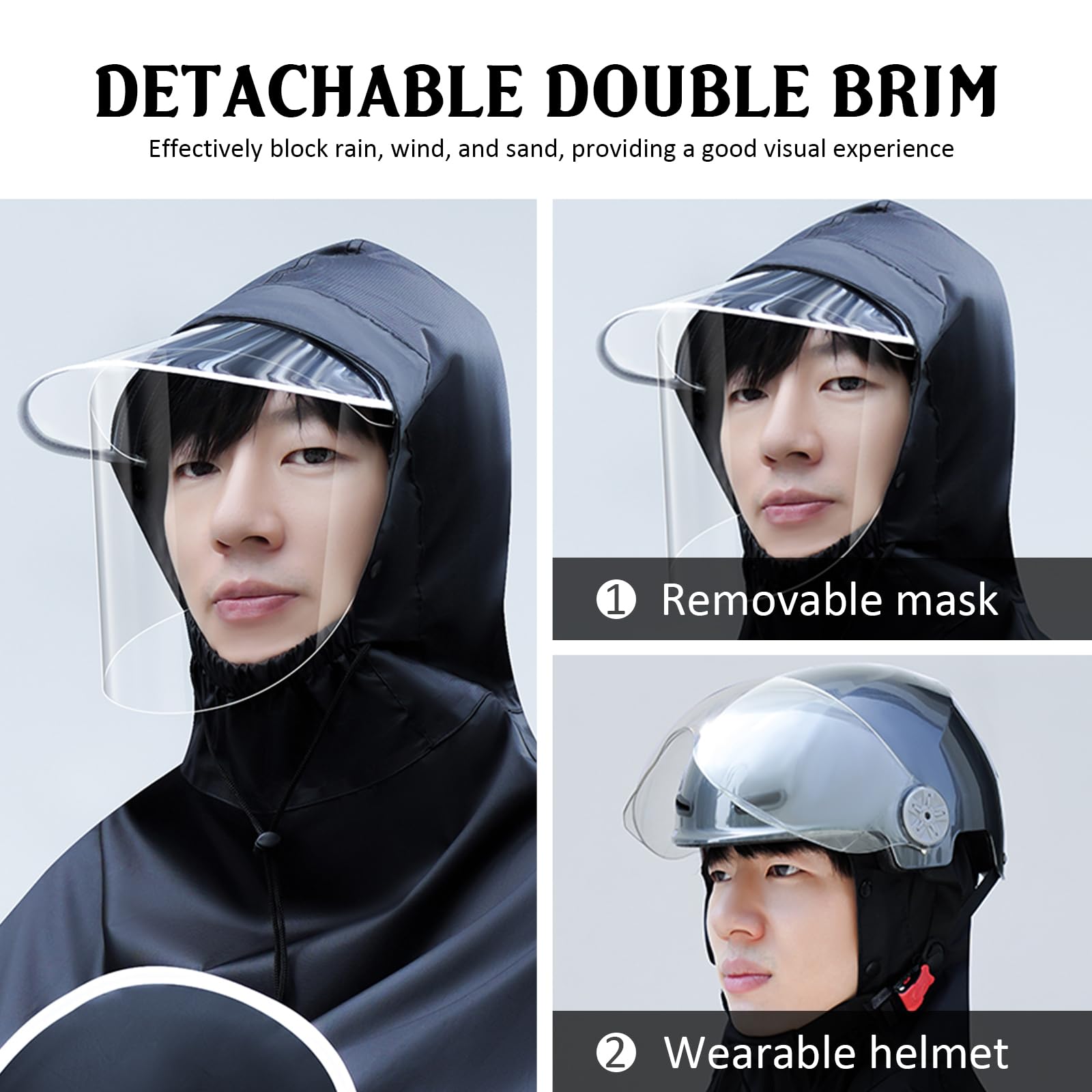 Ciclismo Impermeable Lluvia Poncho Bicicleta Bicicleta Ebike Lluvia Capas Oversize Con Capucha Al Aire Libre Impermeable Compacto Reutilizable para Adultos