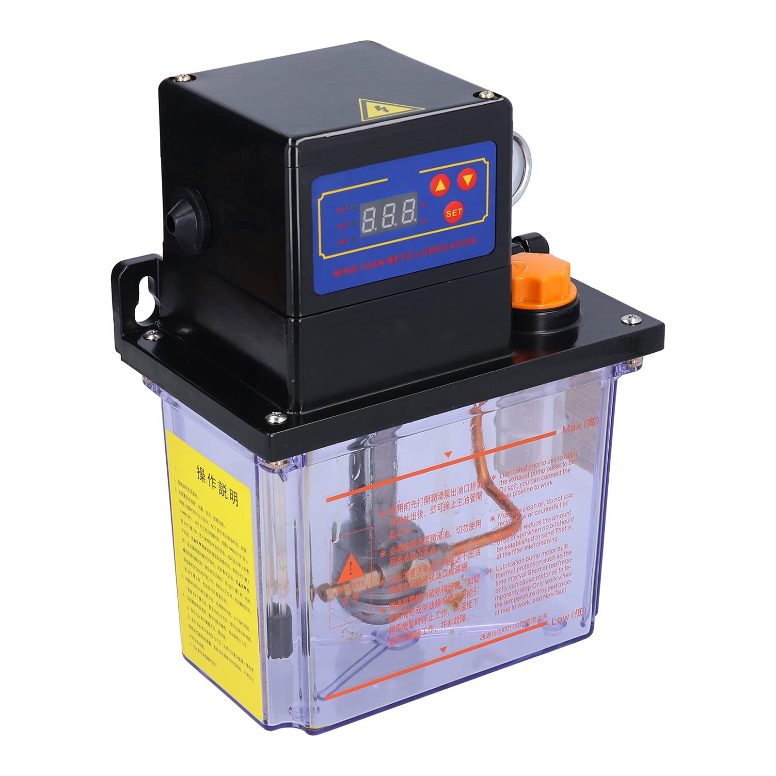 Generic Bomba de Lubricación Automática, Engrasador Eléctrico con Pantalla Digital para Tornos CNC y Maquinaria, Durabilidad, Volumen de 2,0 L, Aleación de Aluminio