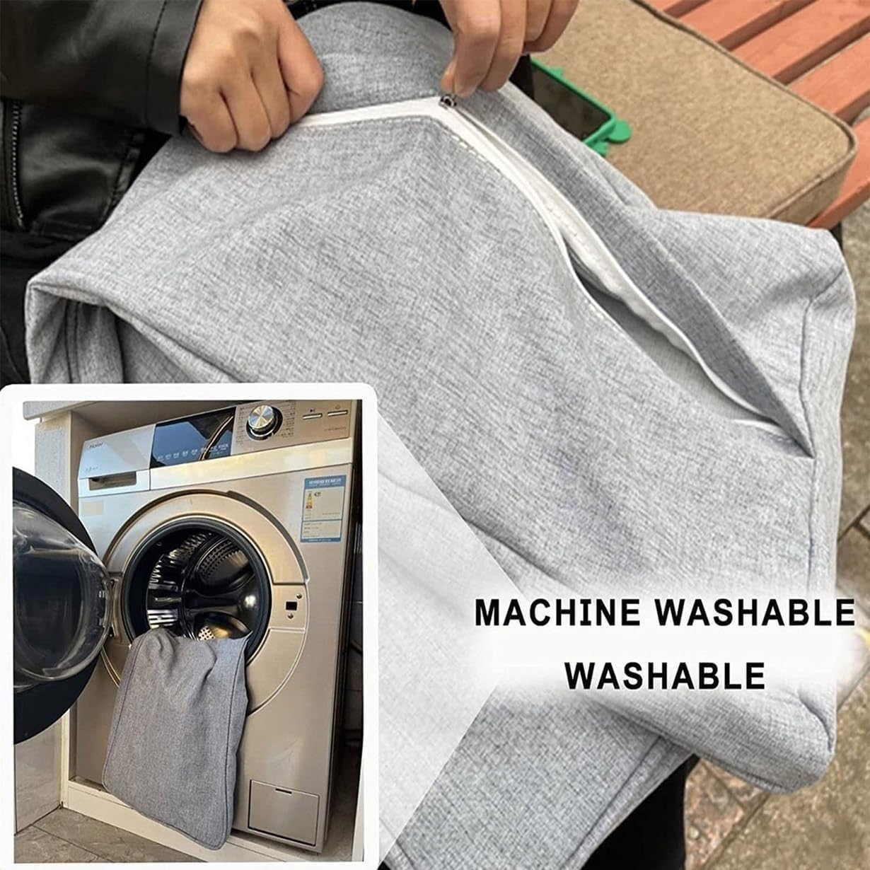 ガーデンベンチクッション - ピクニックテーブルベンチジッパー付きクッション - 水の繰り込み布 - 高密度のスポンジ、キッチン、ソ