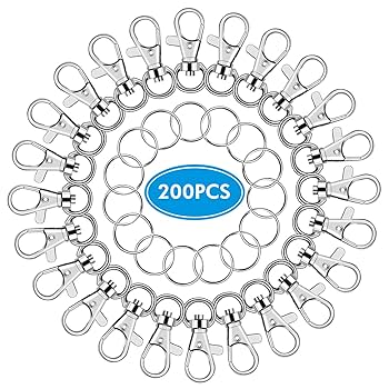 Amazon.com: Key Chain Swivel Hooks, Anezus 200pcs Keychain