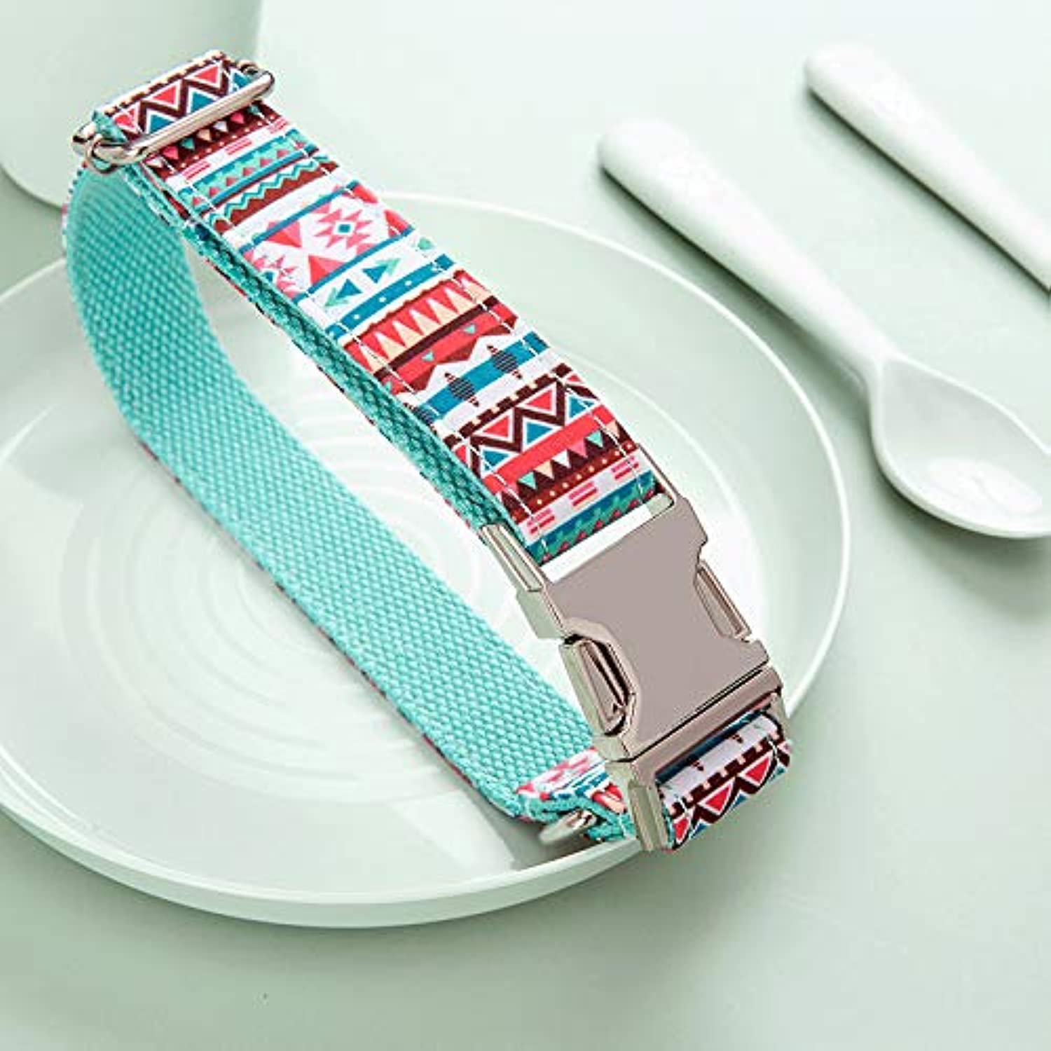Premium Tiffany Dog Collar for Small Medium Dogs with adjustable strap
