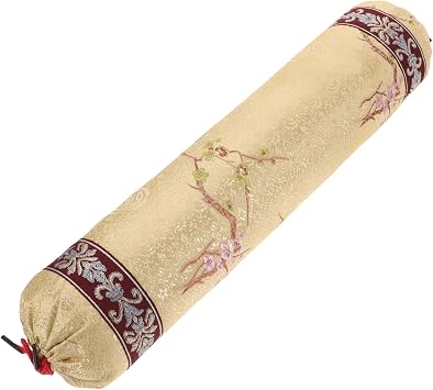Chinese Small round Pillow Cover, Neck Support Buckwheat Hull