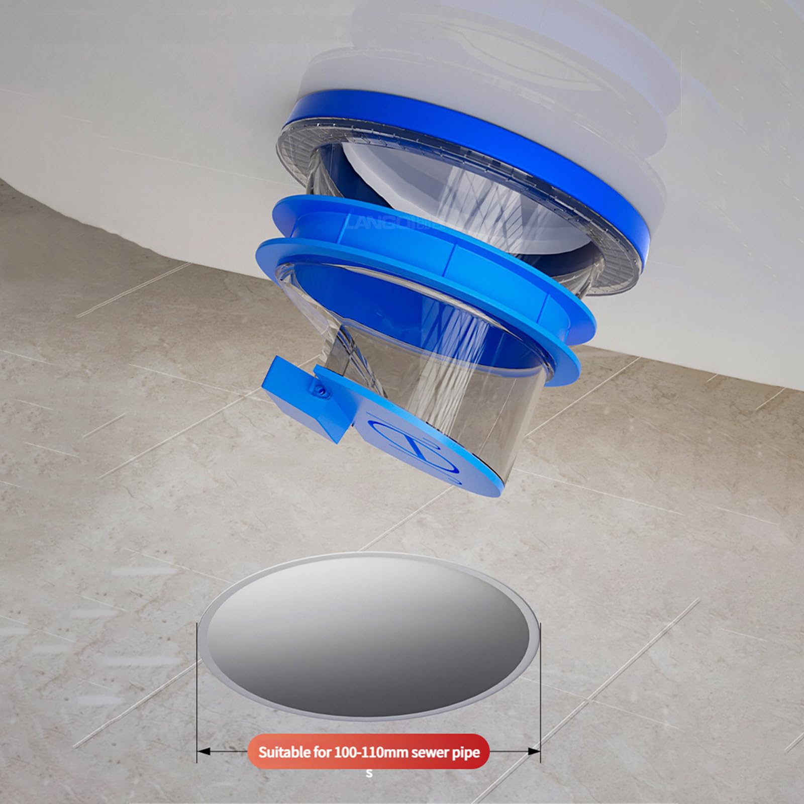 Guarnizioni flangiate per WC senza cera Tecnologia di tenuta a 3 strati Design esteso Servizi igienici Flange Guarnizioni per scarico Guarnizione flangia generale WC