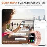 Smart Watch for Women Men - Answer/Make Call, Fitness Tracker Smartwatch for Android iPhone Compatible, Sleep Female Cycle, 120+ Sports Modes Step Counter (Classic, Pink, 1.83)