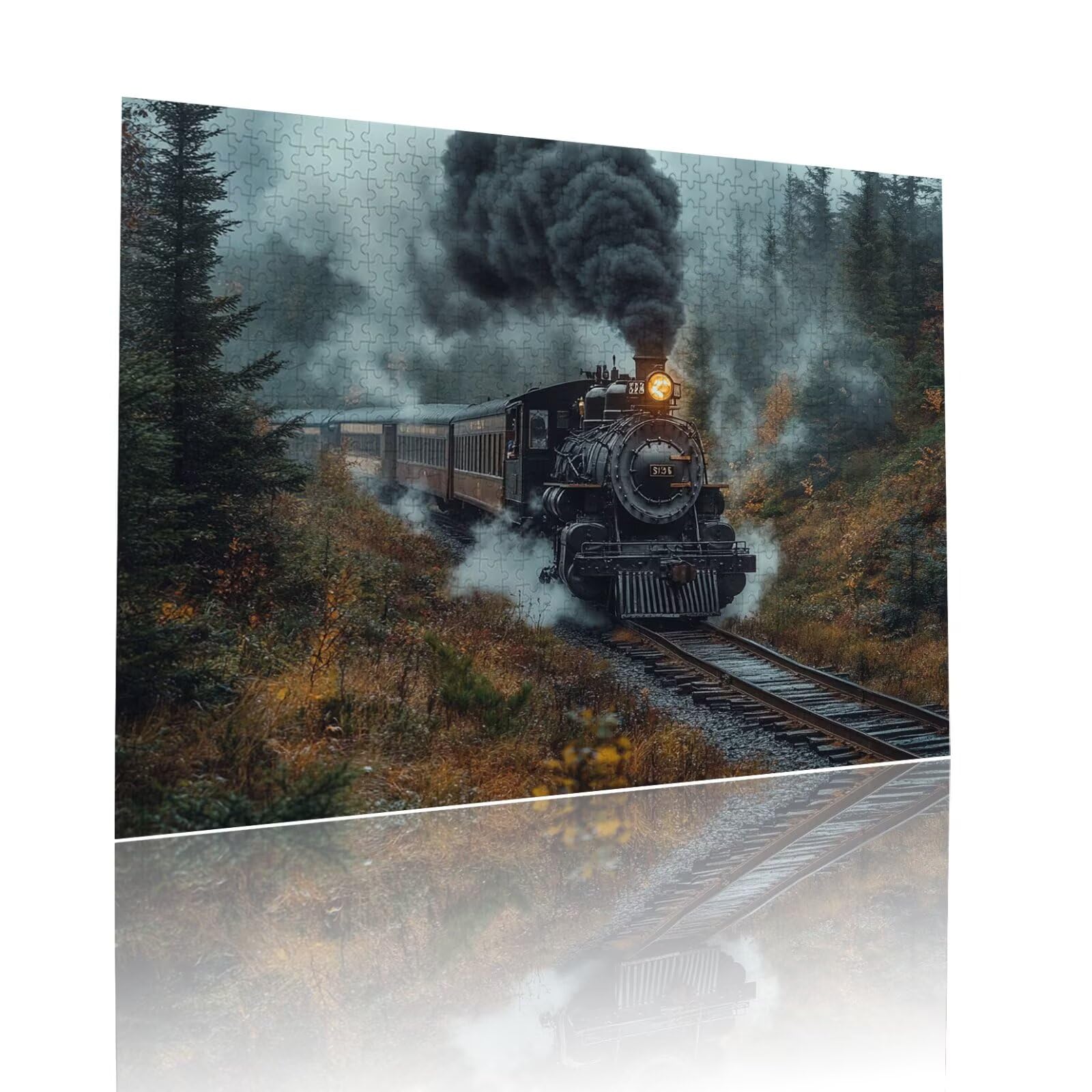 Zug Puzzle für Erwachsene Kinder Anspruchsvoll 5000 teile Impossible Klassische Puzzles Schwer Landschaft ab 8 9 10 Jahre Mädchen Jungen Jigsaw Kunst Educa,für Dekoration und Geschenke 105x156cm t-363