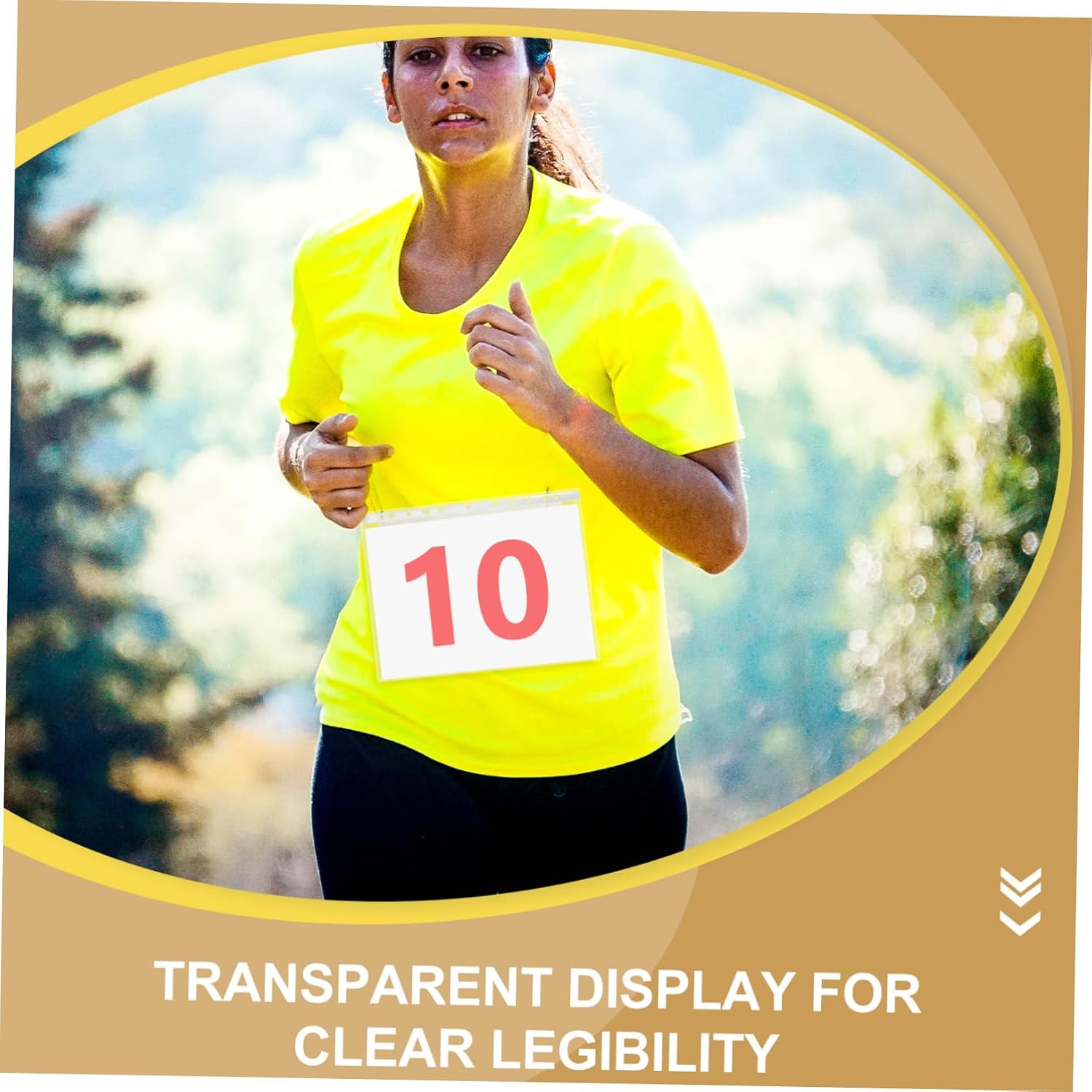 100pcs Race Number Holder Display Sports Number Display PVC Material Bib Bag for Referees