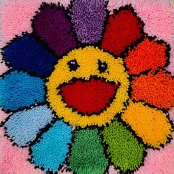 YOOTOM Flower Latch Hook Rug Kits for Adult,DIY Wall Hanging Tapestry