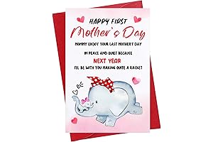 WaaHome Warm and Amusing Mother's Day Card for First-Time Moms