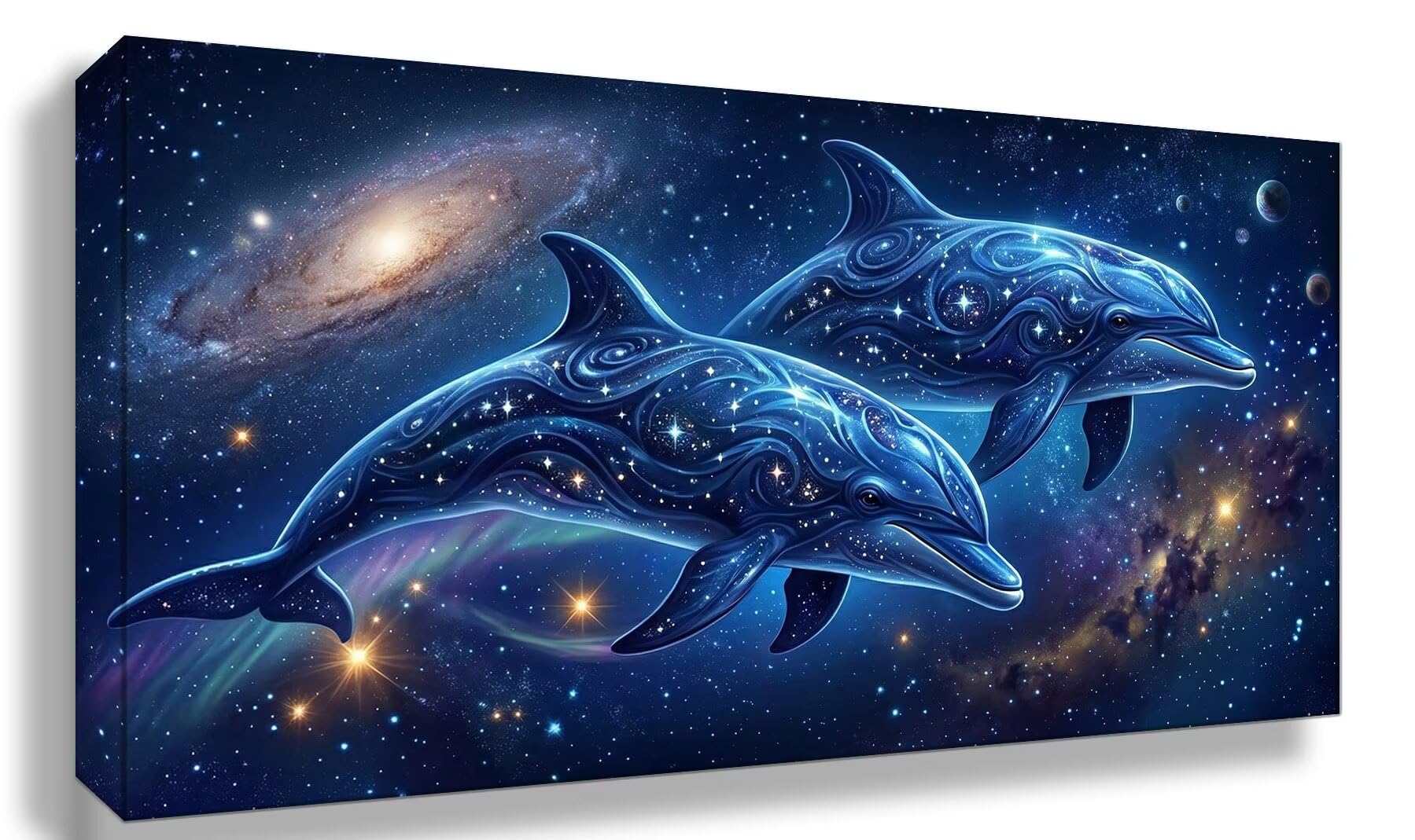 Diamond Painting Delphin, Sternenhimmel Diamond Painting Erwachsene, 5D DIY Vollbohrer Diamanten Paint by Numbers, Kreatives für Erwachsene für Home Wand Deko, Geschenke für Frauen, 60x120cm, Cod-908