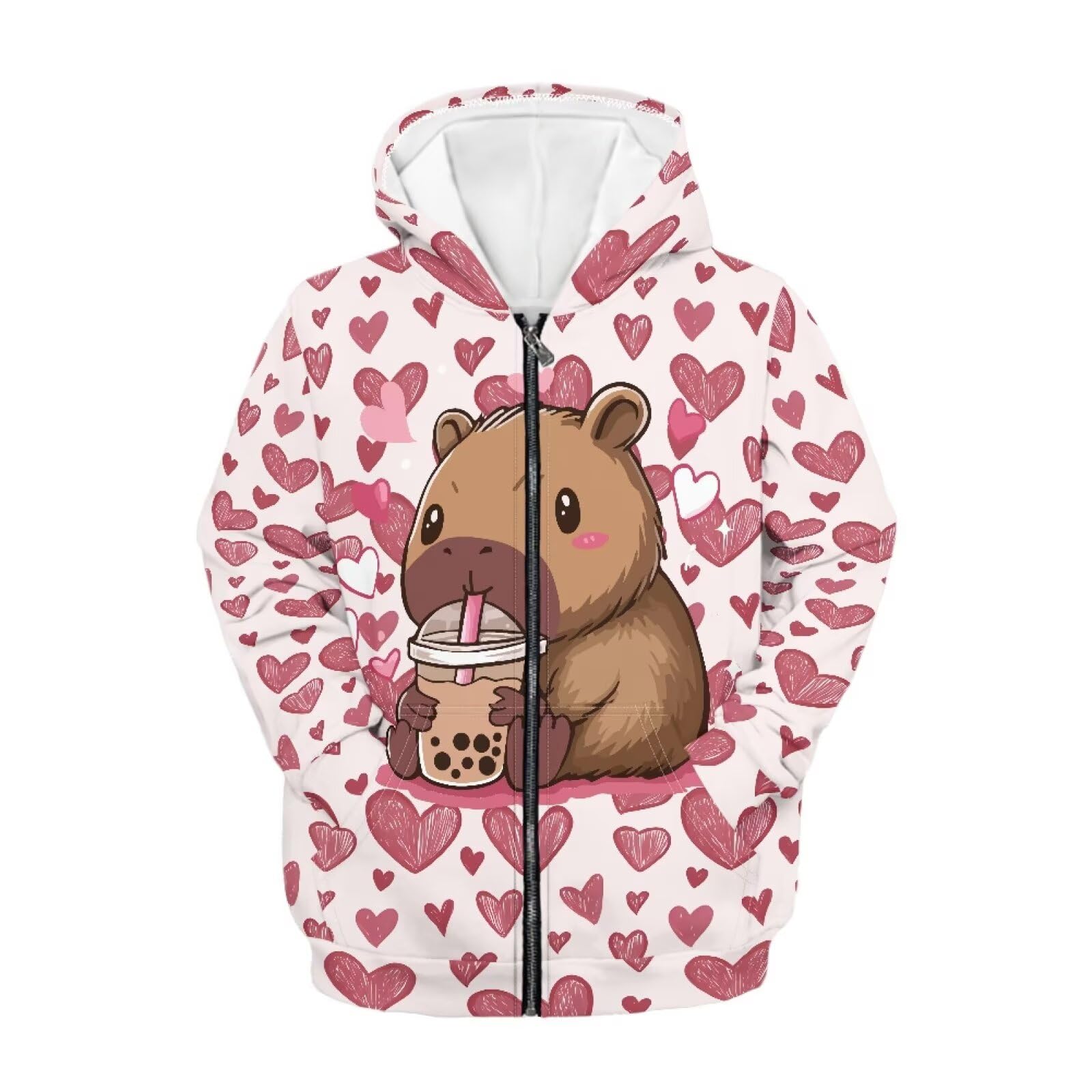 Zipper Hoodie for Kids Full Zip Up Sweatshirt Active Coat Hooded Pullover with Pockets Size 6-16 Boys Girls