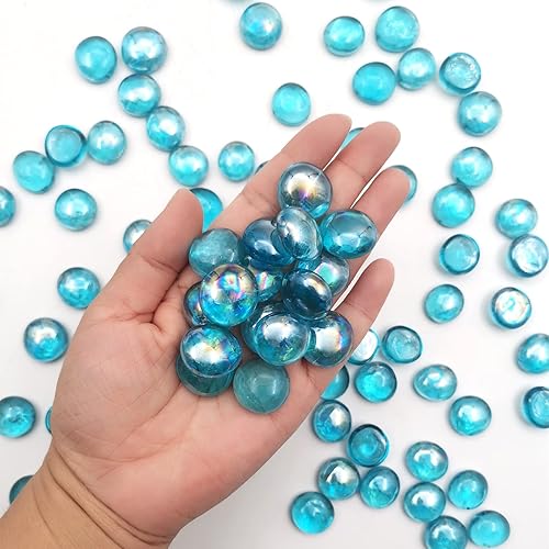 Miniatura 4 de Canicas de vidrio plano de 1 libra, relleno de jarrón para hoguera, guijarros de vidrio para plantas de interior, decoración de acuario, decoración