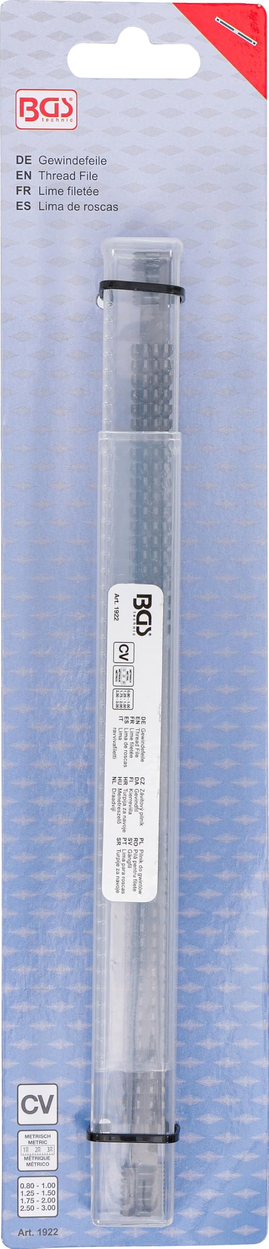 BGS 1922 | Lime filetée | pour filets intérieurs + extérieurs | métrique 0,80-3,00 mm