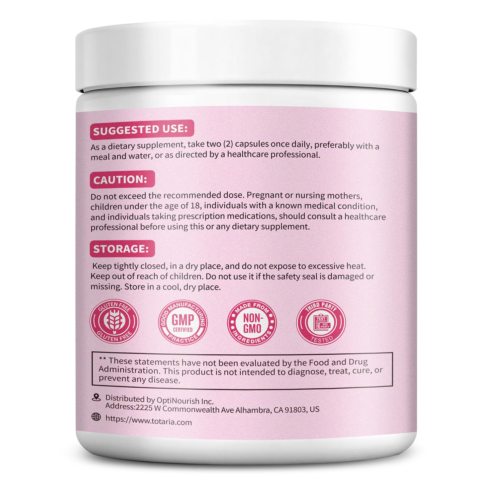 Totaria Women's Cortisol with Hormonal Balance | Stress Relief - Ashwagandha, L-Theanine, Magnesium, Myo-Inositol, Mood, Focus & Sleep Support, PMS* 120 Ct. — Amazon image 12