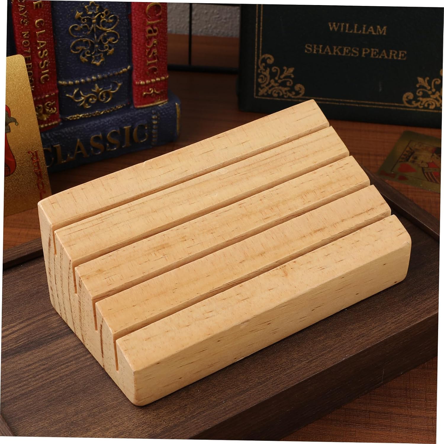 Milisten Card Holder Stand Sloped Design Non-Slip Base for Easy Access to Playing Cards for Boys and Girls Seniors and Adults Travel